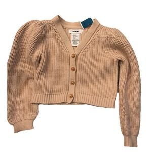 Jason Wu Cardigan Baby Girl 4T Pale Pink Chunky Wood‎ Flowers Buttons NWT